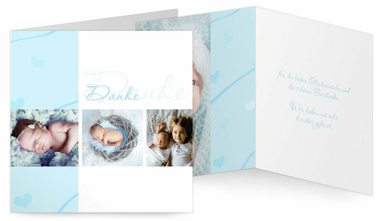 Dankeskarte Herzchenband