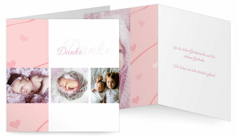 Dankeskarte Herzchenband